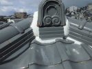明石市　漆喰　塗り直し　三又部分