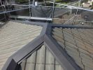 明石市　棟包板金交換工事　ガルバリウム製棟板金　施工完了