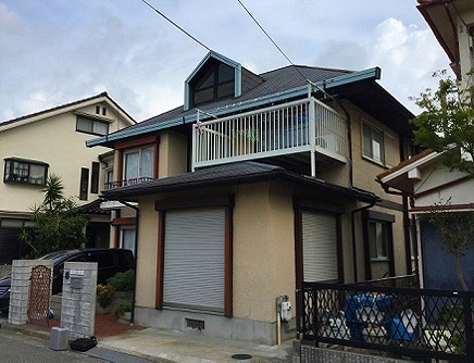 明石市　現地調査　棟板金飛散