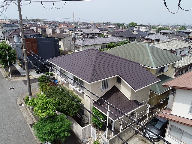 明石市 カバー工法 施工完了 ドローン撮影