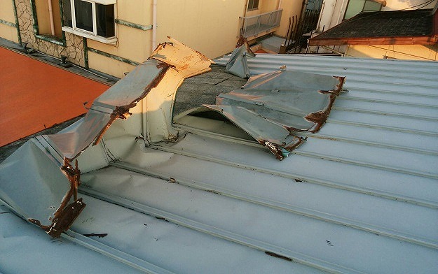 加古川市 台風被害 瓦棒葺き屋根 現地調査