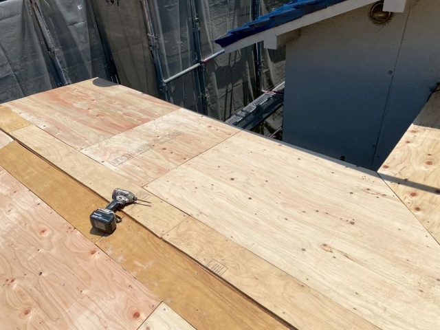 加古川市　構造用合板12ｍｍ施工
