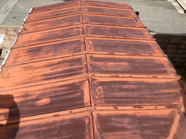 加古川市　トタン瓦棒屋根　経年劣化