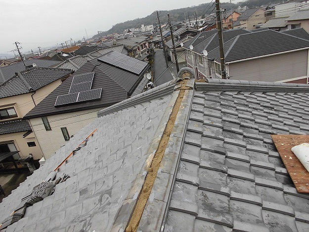 加古川市 熨斗瓦の勾配調整